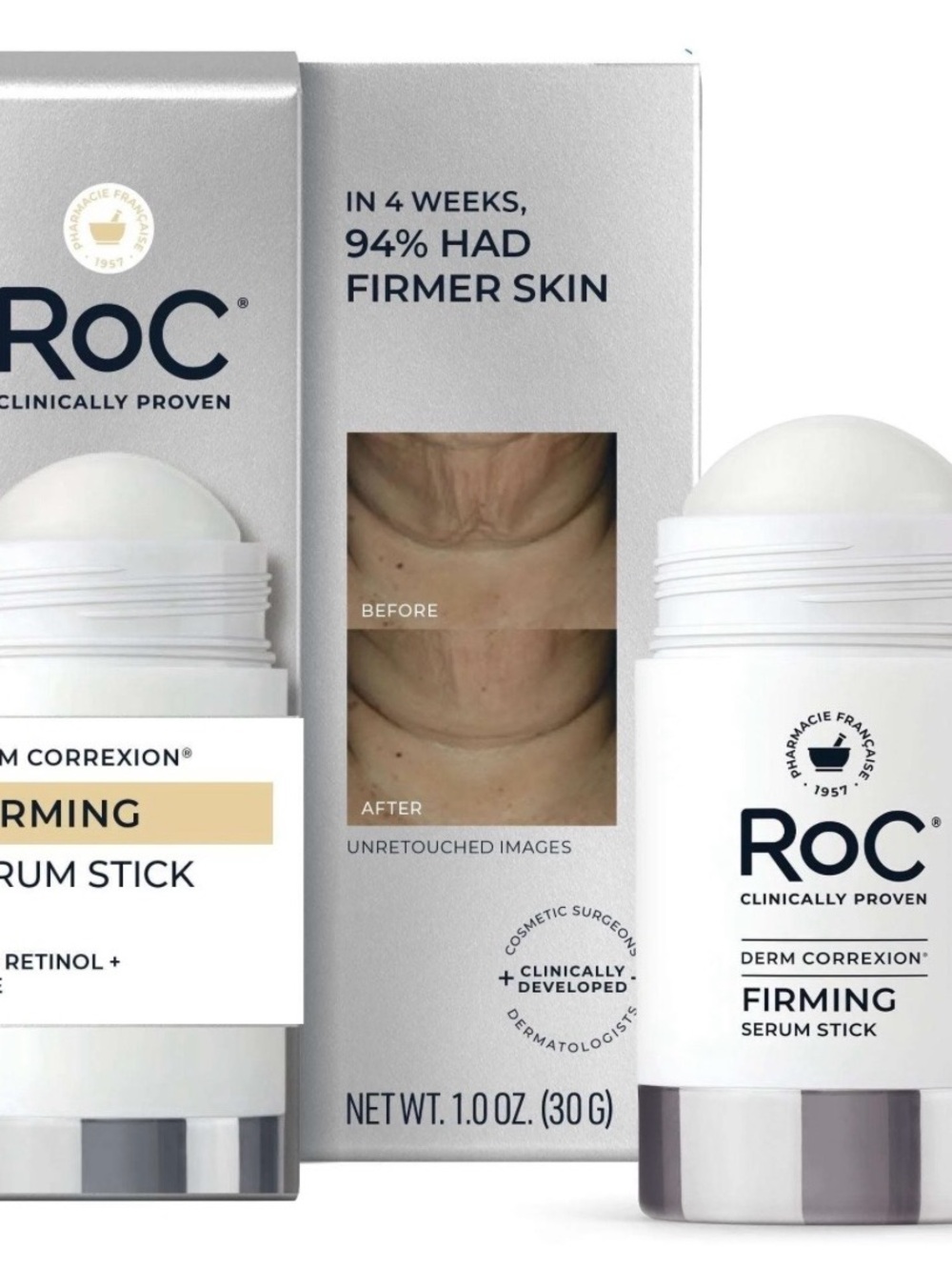 RoC Derm Correxion Firming Serum Stick Retinol + THPE 1 oz Face/Neck/Chest